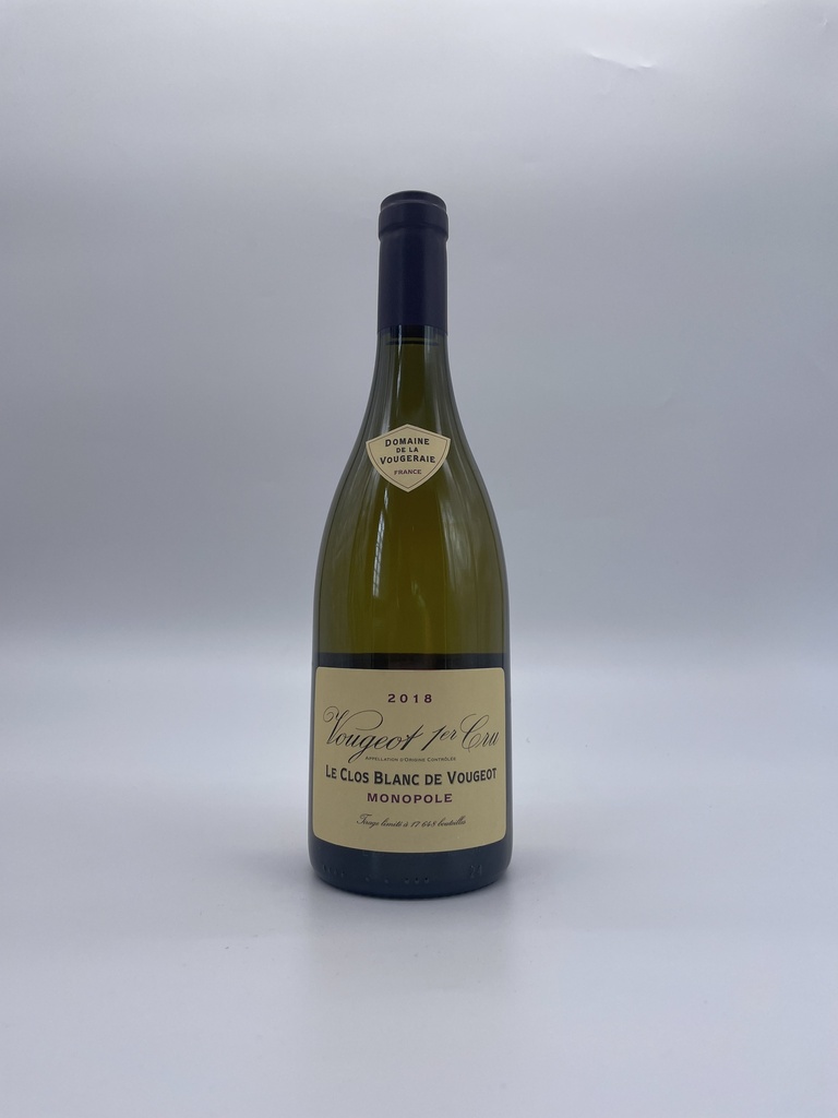 LA VOUGERAIE VOUGEOT 1ER CRU "LE CLOS BLANC DE VOUGEOT" MONOPOLE 2018