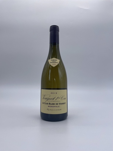 LA VOUGERAIE VOUGEOT 1ER CRU "LE CLOS BLANC DE VOUGEOT" MONOPOLE 2019